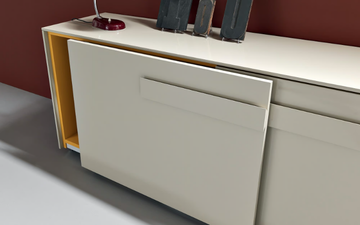 Office storage unit - Lacquered office storage unit with sliding doors by Martex - view 3