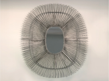MASK OVAL - Oval wall-mounted stainless steel mirror by Mary& - view 2