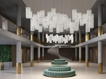 CUBO COMBO S40 200 RC - Pendant lamp with crystals by Masiero - view 2