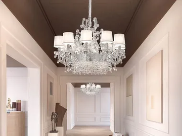 ETERNAL S 13/80/70 - Pendant lamp with crystals by Masiero - view 2