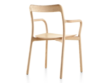 MC2 BRANCA - Ash chair with armrests by Mattiazzi - view 2