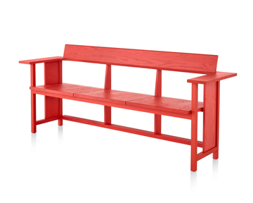 MC10 CLERICI - 3-seater ash bench with back by Mattiazzi - view 3