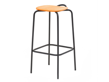 MC16 FORCINA - High stainless steel and wood garden stool with footrest by Mattiazzi - view 2