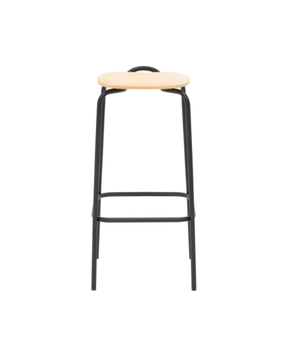 MC16 FORCINA - High stainless steel and wood stool with footrest by Mattiazzi - view 3