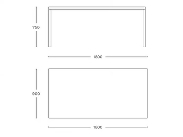 MC14 PRIMO - Rectangular oak table by Mattiazzi - view 3