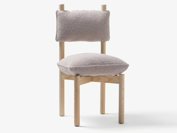 MC25 PAF PAF - Upholstered ash and fabric chair by Mattiazzi - view 2