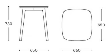 MC3 OSSO - Square ash table by Mattiazzi - view 3