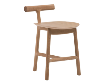 MC7 RADICE - Low oak stool with back by Mattiazzi - view 2