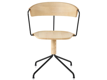 MC9 UNCINO - Swivel trestle-based steel and ash wood chair by Mattiazzi - view 3
