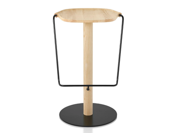 MC9 UNCINO - High ash stool with footrest by Mattiazzi - view 3