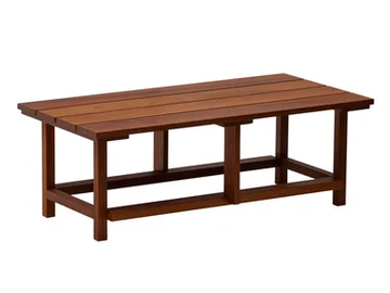MC10 CLERICI - Rectangular iroko garden side table by Mattiazzi - view 2