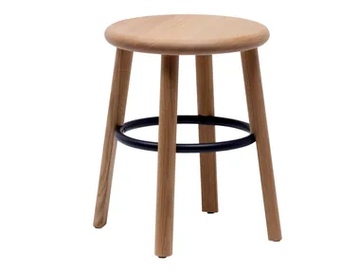 MC5 SOLO - Low oak stool with footrest by Mattiazzi - view 2