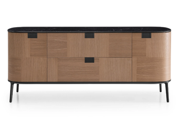 TESAURUS - Wooden sideboard with flap doors by Maxalto - view 2