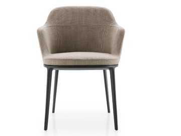 CARATOS - Upholstered fabric chair with armrests by Maxalto - view 2