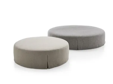 NIDUS - Upholstered round fabric pouf by Maxalto - view 2
