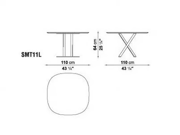 PATHOS - Square MDF table by Maxalto - view 3