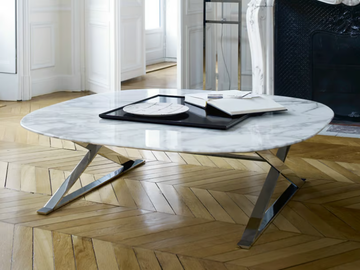 PATHOS - Low square marble coffee table by Maxalto - view 2
