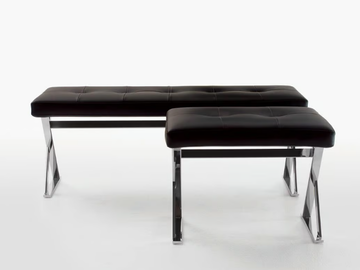 PATHOS - Upholstered leather bench by Maxalto - view 3