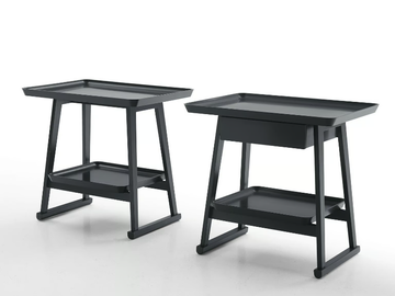 RECIPIO '14 - Rectangular wooden bedside table by Maxalto - view 2