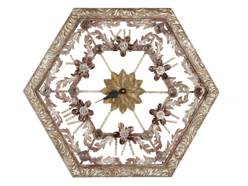 HEXAGONAL CLOCK - Wall-mounted wrought iron clock by Mechini - view 2