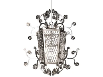 L335 - Wrought iron chandelier by Mechini - view 2