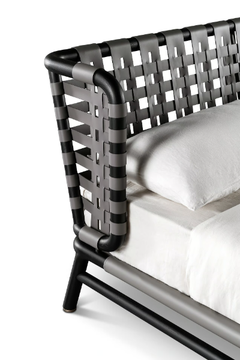 EDOARDO KUOIO - Tanned leather double bed by Meridiani - view 3
