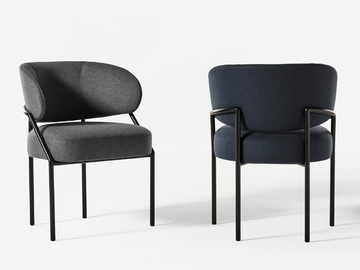 ISETTA - Upholstered fabric chair by Meridiani - view 2