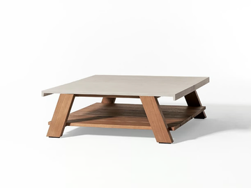 JOI OPEN AIR - Square UHPC garden side table by Meridiani - view 2