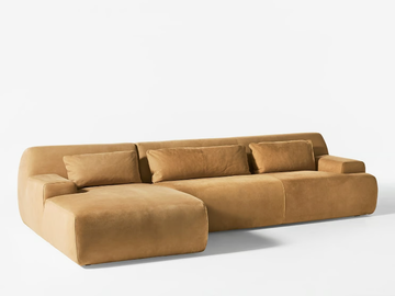 NORTON - Fabric sofa with removable cover with chaise longue by Meridiani - view 2