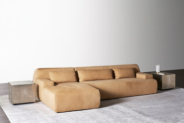 NORTON - Fabric sofa with removable cover with chaise longue by Meridiani - view 3