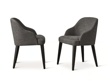 ODETTE DUE - Fabric chair with armrests by Meridiani - view 2