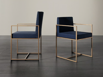 RIDER - Upholstered fabric chair with armrests by Meridiani - view 2