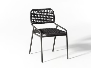 TAI OPEN AIR DUE - Rope garden chair by Meridiani - view 2