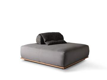 CLAUD OPEN AIR - Upholstered fabric pouf by Meridiani - view 2