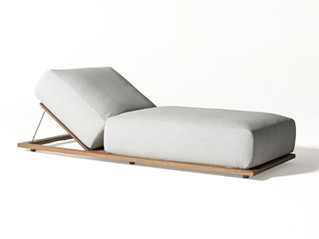 CLAUD OPEN AIR - Recliner technical fabric sun lounger by Meridiani - view 2