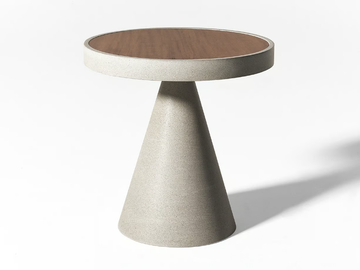CONE OPEN AIR - Round Ductal® garden side table by Meridiani - view 2