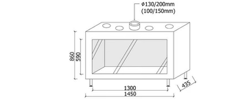 AVENUE MF 1300-60 GHE 1S - Closed gas fireplace by Metalfire - view 3