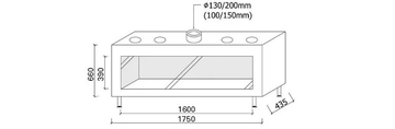 AVENUE MF 1600-40 GHE 1S - Closed gas fireplace by Metalfire - view 3