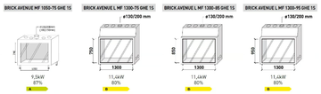 AVENUE MF 1050-75 GHE 1S BRICK - Closed gas fireplace by Metalfire - view 3