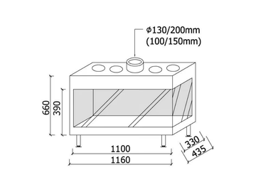 AVENUE MF 1050-40 GHE 2S - Corner gas fireplace by Metalfire - view 3