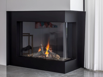 AVENUE MF 1050-75 GHE 2S L/R - Corner gas fireplace by Metalfire - view 2
