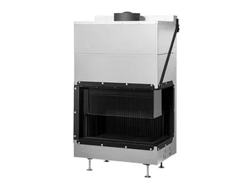ULTIME D MF 800-50 WHE 2S L/R V20 - Corner wood-burning fireplace by Metalfire - view 2