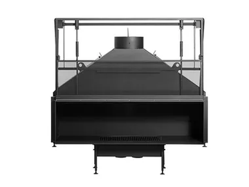UNIVERSAL MF 1300-50 W 1S - Wood-burning fireplace by Metalfire - view 2