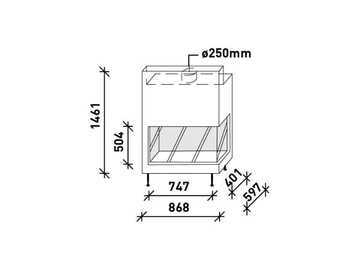 ULTIME D MF 800-50 WHE 2S L/R V20 - Corner wood-burning fireplace by Metalfire - view 3
