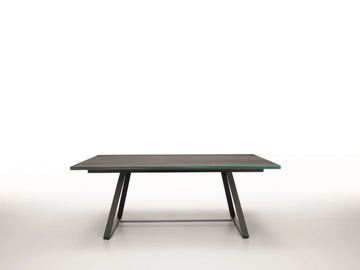 ALFRED - Extending rectangular glass ceramic table by Midj - view 3