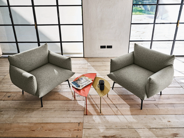 AREA P_BR M TS - Upholstered fabric armchair with armrests by Midj - view 3
