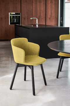 CALLA PL C TS - Upholstered fabric chair with armrests by Midj - view 3