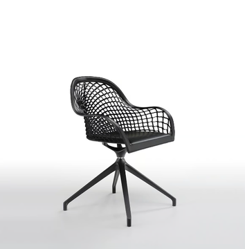 GUAPA PX - Swivel trestle-based easy chair by Midj - view 3