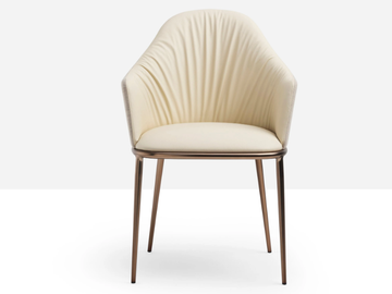 LEA DELUXE P M TS - Leather chair with armrests by Midj - view 3