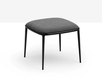 LEA - Low leather stool by Midj - view 2